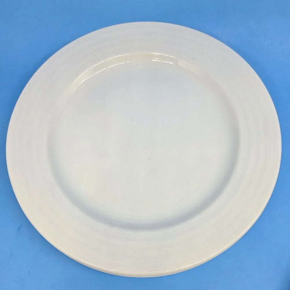Crate & Barrel White Spal Porcelain Roulette 10.5